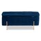 Baxton Studio Rockwell Glam and Luxe Navy Blue Velvet Upholstered and Gold Finished Metal Storage Bench 198-12209-ZORO - alternate 6